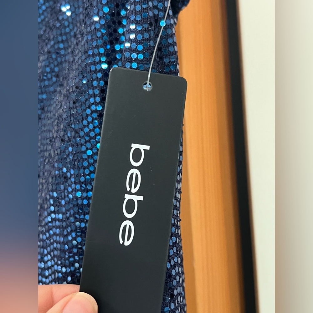Bebe Blue Sequin Dress - Picture 7 of 10